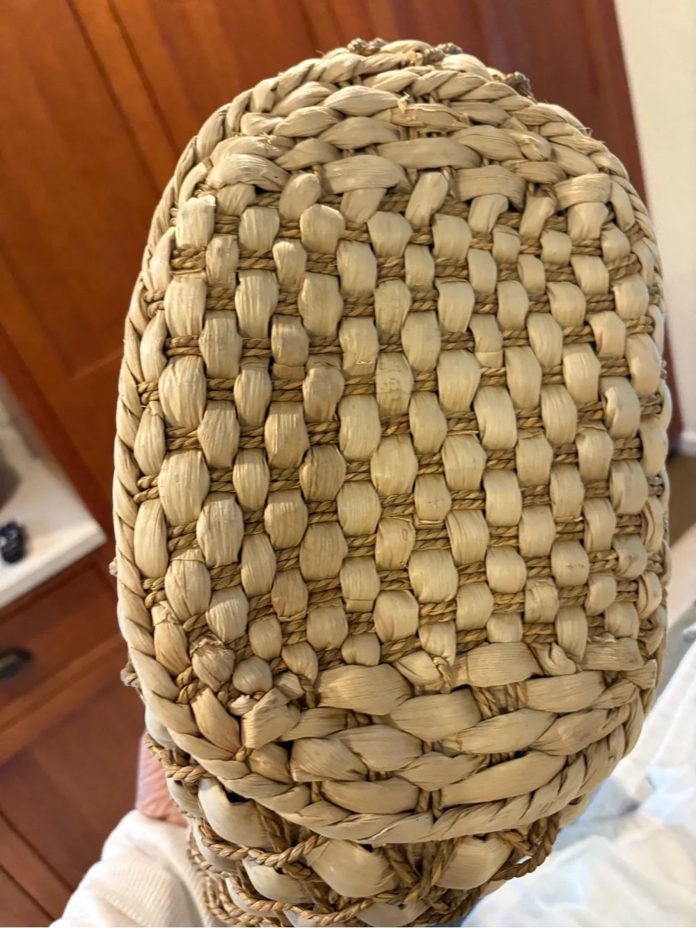 My kate spade woven large straw tote in cream and tan dust bag - Picture 4 of 7
